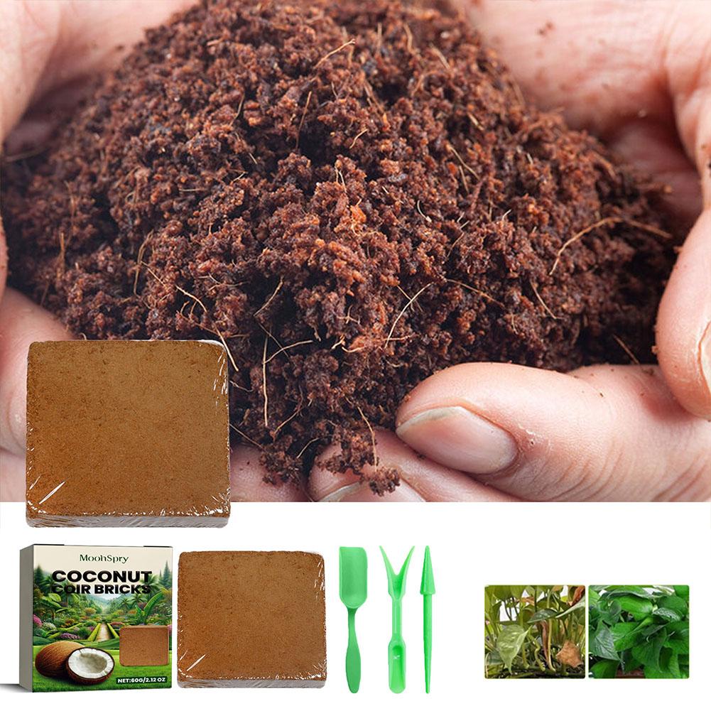 Substrate Coconut Fiber - ココナッツコイアファイバーブリック - 有機培養土壌基質、庭植え用に土壌の通気性と水分保持性を向上させます