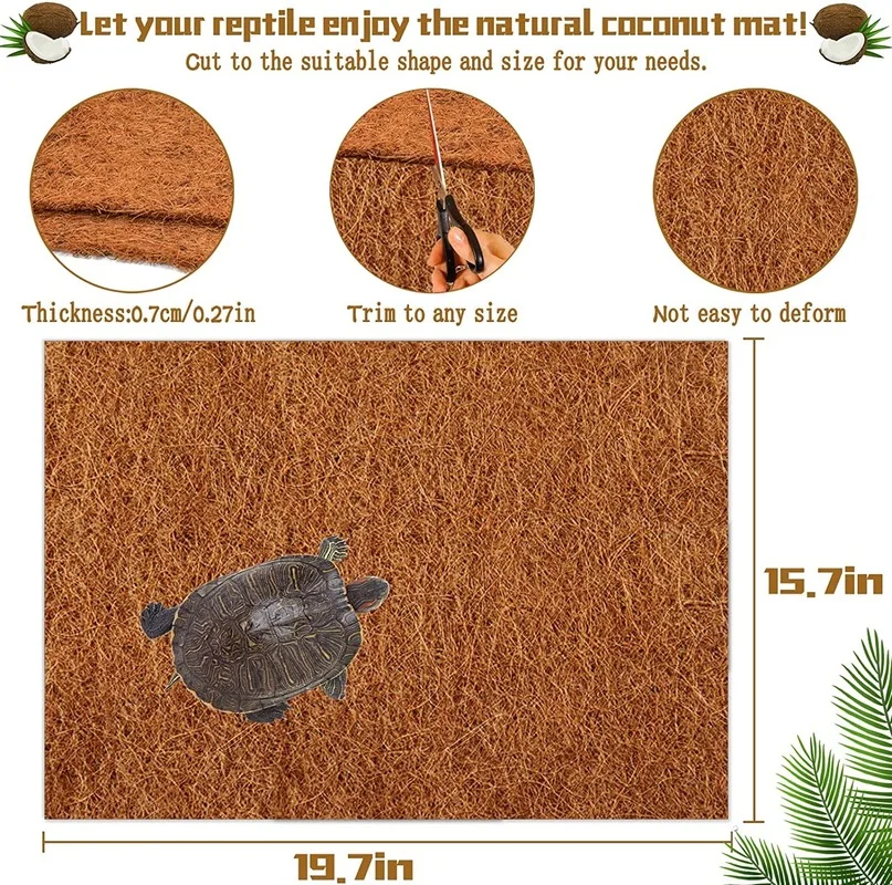 爬虫類カーペット天然ココナッツ繊維ココナッツ繊維マットペット - Substrate Coconut Fiber のレビューと価格