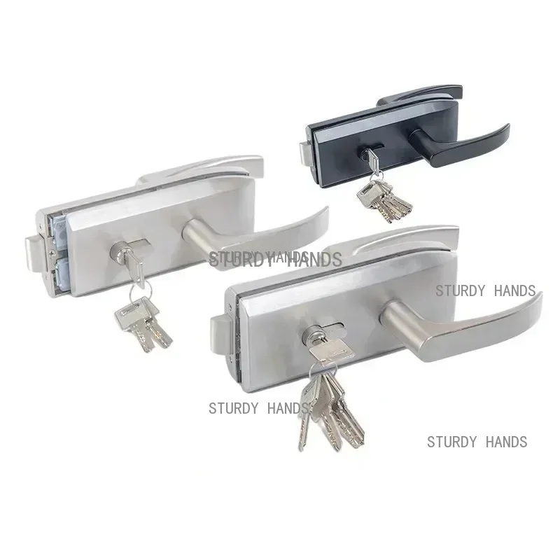 オフィスガラスドアロック浴室ステンレス鋼ハンドルドアロック寝 - Glass Door Hinge のレビューと価格