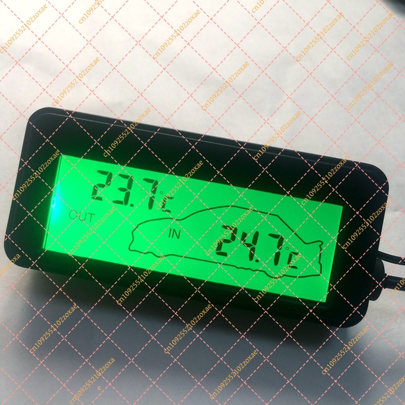 12V デジタル車用温度計湿度計 LCD バックライトミニ自 - Digital Hygrometer Probe のレビューと価格